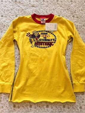 New Vintage Hysteric Glamour yellow graphic long-sleeve top